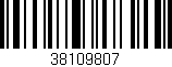 Código de barras (EAN, GTIN, SKU, ISBN): '38109807'