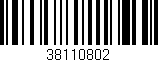 Código de barras (EAN, GTIN, SKU, ISBN): '38110802'