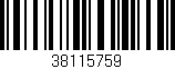 Código de barras (EAN, GTIN, SKU, ISBN): '38115759'