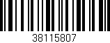 Código de barras (EAN, GTIN, SKU, ISBN): '38115807'
