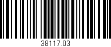 Código de barras (EAN, GTIN, SKU, ISBN): '38117.03'