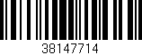 Código de barras (EAN, GTIN, SKU, ISBN): '38147714'