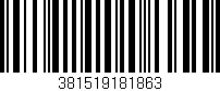 Código de barras (EAN, GTIN, SKU, ISBN): '381519181863'