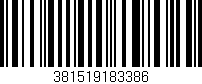 Código de barras (EAN, GTIN, SKU, ISBN): '381519183386'