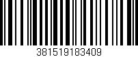Código de barras (EAN, GTIN, SKU, ISBN): '381519183409'