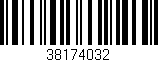 Código de barras (EAN, GTIN, SKU, ISBN): '38174032'
