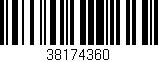 Código de barras (EAN, GTIN, SKU, ISBN): '38174360'