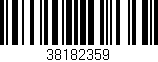 Código de barras (EAN, GTIN, SKU, ISBN): '38182359'
