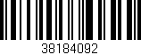 Código de barras (EAN, GTIN, SKU, ISBN): '38184092'