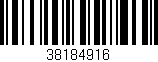 Código de barras (EAN, GTIN, SKU, ISBN): '38184916'