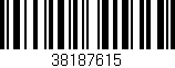 Código de barras (EAN, GTIN, SKU, ISBN): '38187615'