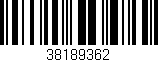 Código de barras (EAN, GTIN, SKU, ISBN): '38189362'