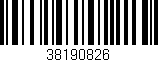Código de barras (EAN, GTIN, SKU, ISBN): '38190826'