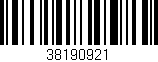 Código de barras (EAN, GTIN, SKU, ISBN): '38190921'