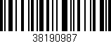 Código de barras (EAN, GTIN, SKU, ISBN): '38190987'