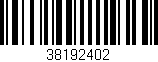 Código de barras (EAN, GTIN, SKU, ISBN): '38192402'