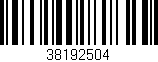 Código de barras (EAN, GTIN, SKU, ISBN): '38192504'
