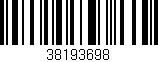 Código de barras (EAN, GTIN, SKU, ISBN): '38193698'