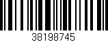 Código de barras (EAN, GTIN, SKU, ISBN): '38198745'