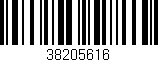 Código de barras (EAN, GTIN, SKU, ISBN): '38205616'