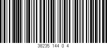 Código de barras (EAN, GTIN, SKU, ISBN): '38235_144_0_4'