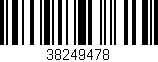 Código de barras (EAN, GTIN, SKU, ISBN): '38249478'