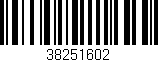 Código de barras (EAN, GTIN, SKU, ISBN): '38251602'
