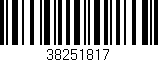 Código de barras (EAN, GTIN, SKU, ISBN): '38251817'