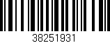 Código de barras (EAN, GTIN, SKU, ISBN): '38251931'