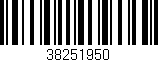 Código de barras (EAN, GTIN, SKU, ISBN): '38251950'