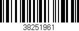 Código de barras (EAN, GTIN, SKU, ISBN): '38251961'