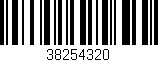 Código de barras (EAN, GTIN, SKU, ISBN): '38254320'