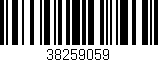 Código de barras (EAN, GTIN, SKU, ISBN): '38259059'