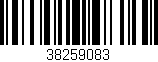 Código de barras (EAN, GTIN, SKU, ISBN): '38259083'