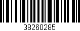 Código de barras (EAN, GTIN, SKU, ISBN): '38260285'