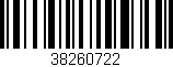 Código de barras (EAN, GTIN, SKU, ISBN): '38260722'