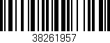 Código de barras (EAN, GTIN, SKU, ISBN): '38261957'