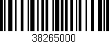 Código de barras (EAN, GTIN, SKU, ISBN): '38265000'
