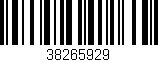 Código de barras (EAN, GTIN, SKU, ISBN): '38265929'