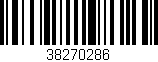 Código de barras (EAN, GTIN, SKU, ISBN): '38270286'