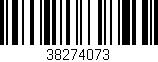 Código de barras (EAN, GTIN, SKU, ISBN): '38274073'