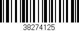 Código de barras (EAN, GTIN, SKU, ISBN): '38274125'