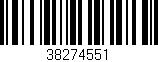 Código de barras (EAN, GTIN, SKU, ISBN): '38274551'