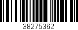 Código de barras (EAN, GTIN, SKU, ISBN): '38275362'