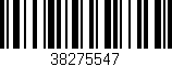 Código de barras (EAN, GTIN, SKU, ISBN): '38275547'