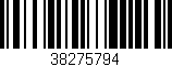Código de barras (EAN, GTIN, SKU, ISBN): '38275794'