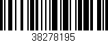 Código de barras (EAN, GTIN, SKU, ISBN): '38278195'