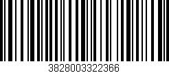 Código de barras (EAN, GTIN, SKU, ISBN): '3828003322366'