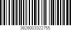 Código de barras (EAN, GTIN, SKU, ISBN): '3828003322755'