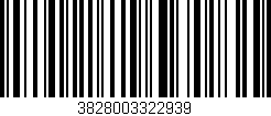 Código de barras (EAN, GTIN, SKU, ISBN): '3828003322939'